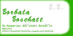 borbala boschatt business card